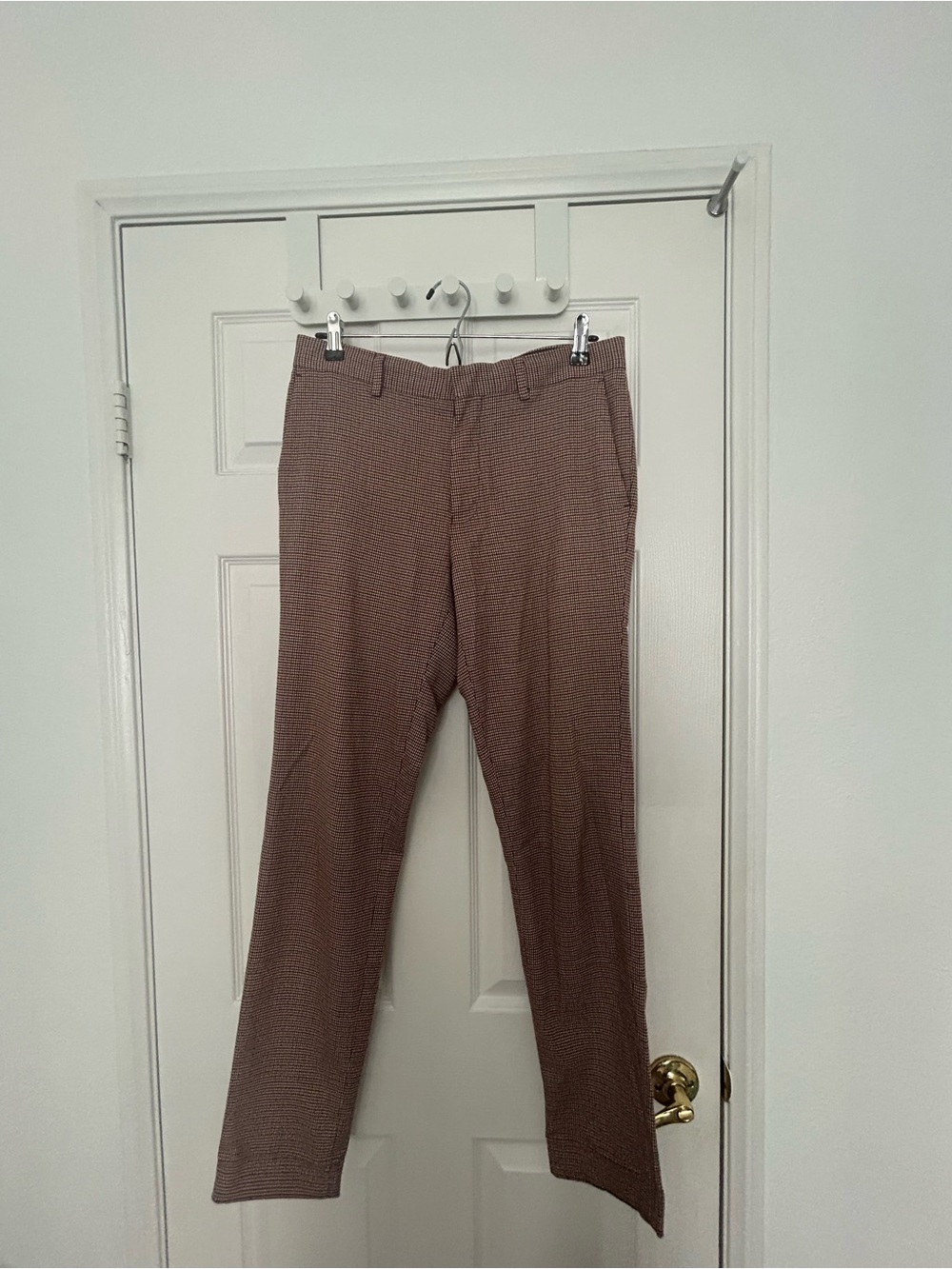 H&M Men's Dress Pants in Brown Tweed Texture